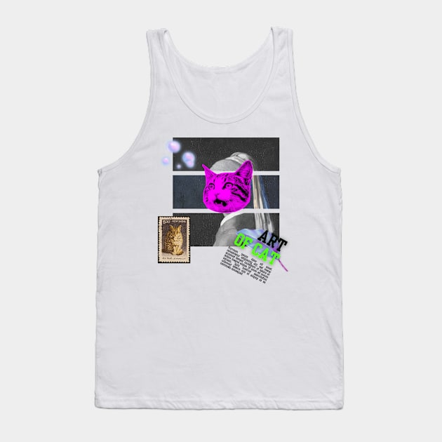 Retro Trippy Cat - Ugly Shirt Collection Tank Top by Yelda